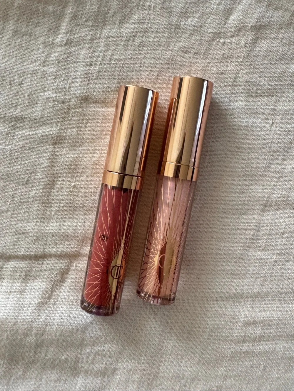 NWT Charlotte Tilbury Collagen Lip Bath Mini Duo Set - Rose & Nude Shades